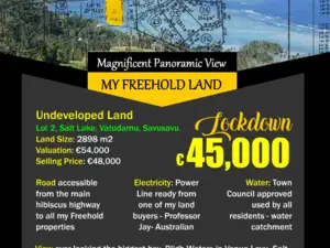 My Freehold Land - Lot 2 Salt Lake Vatudamu Savusavu Fiji