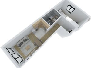 Zvezdara street Podujevska 44m2+ two terraces