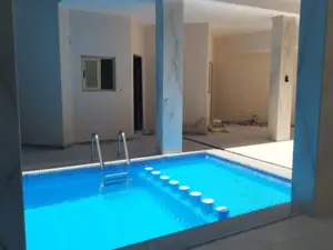 Studio with cozy private terrace pool view