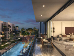 New 48m2 studio with sea and pool view in Platinum Resort
