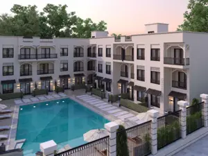 1-bedroom 54m. Sq. pool&garden view, Almaza Suits, Al Ahyaa