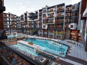 1-bedroom apartment 74 m. street view, in Iconic Resort