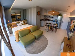 A smart, 1-suite apartment with 37m² and a gourmet balcony, 