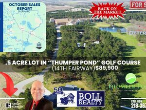 .5 Acre Lot on THUMPER POND GOLF COURSE 