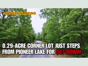 Walk to Pioneer Lake! Rare 0.29-Acre Corner Lot For $67/Down