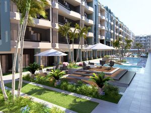 1BR Apartment with private garden in hurghada promenade