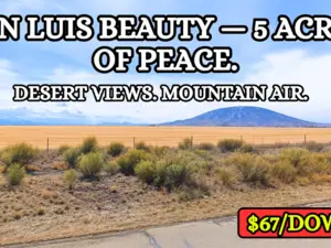 San Luis 5 Acres for $107/Mo!