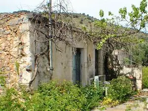  Stone House for Renovation. Garden - East Crete