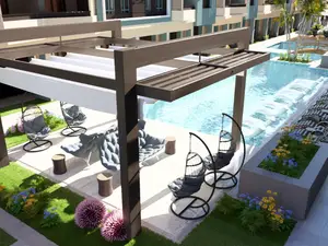 1bedroom apartment 63sqm pool view for sale, in hurghada