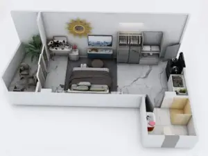 Sunny Pool view studio| 4th Floor | Center Hurghada 