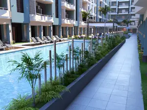 1bedroom apartment 61sqm sea&pool view for sale, in hurghada