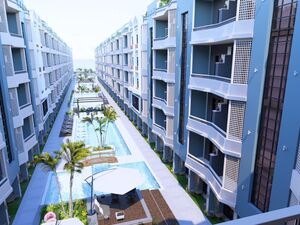 1bedroom apartment 64sqm pool view for sale, in hurghada