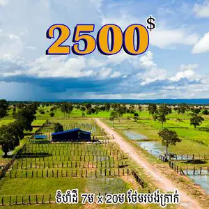 140m2 tropical land near Siem Reap for sale for villa
