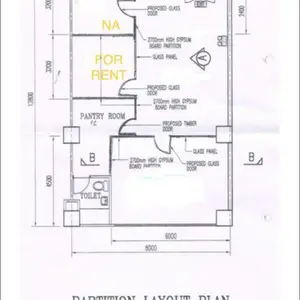 One divided room for office warehouse showroom etc