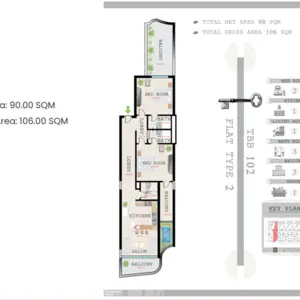 TAQAH BLUE BEACH 2 + 1
