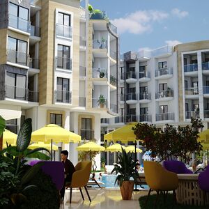 Two-bedroom apartment, 99 m², with pool and garden view