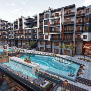 1-bedroom apartment 74 m. street view, in Iconic Resort