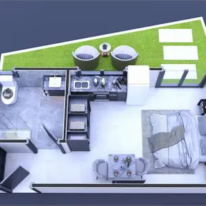 Almaza Suites – Pool Level Studio with Private Garden