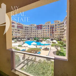 Pool view 1 bedroom apartment with terrace 