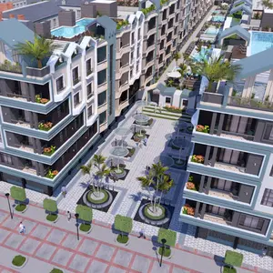 1bedroom apartment 61sqm sea&pool view for sale, hurghada,re