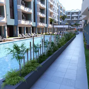 1bedroom apartment 64sqm pool view for sale, in hurghada