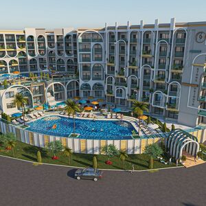 studio apartment 57sqm sea&street view for sale, in hurghada