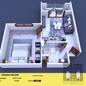 Luxury Studio for Sale in Aqua Orgwan Resort | Al Ahyaa