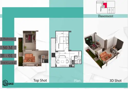 50+7 sqm ,direct to pool