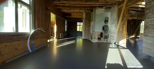 concrete floor laid