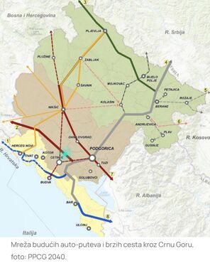 Route of the highway
