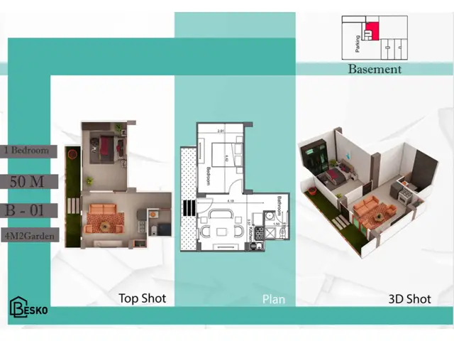 50+7 sqm ,direct to pool