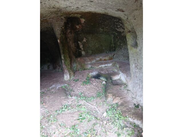 Rock interior with carved